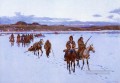 Departure for the Buffalo Hunt west Indian native Americans Henry Farny